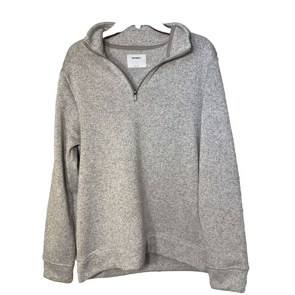 Old Navy Sweatshirt Women's Large Long Sleeve Pullover Cotton  1/4 Zip Up‎ - Picture 1 of 4